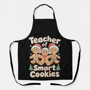 Christmas Teacher Of Smart Cookies Gingerbread Apron