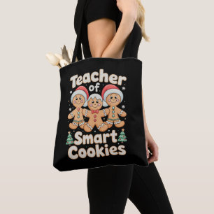 Christmas Teacher Of Smart Cookies Gingerbread Tote Bag