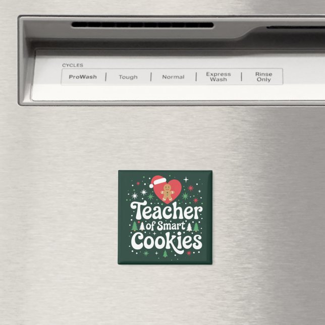 Christmas Teacher Of Smart Cookies  Magnet (In Situ (Dishwasher))