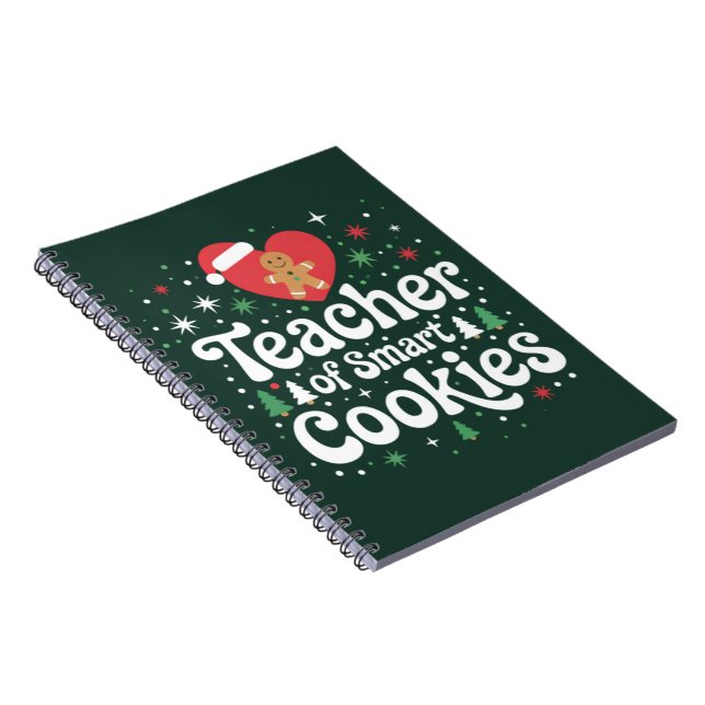 Christmas Teacher Of Smart Cookies  Notebook (Right Side)