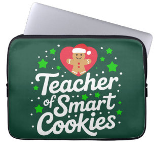 Christmas Teacher Of Smart Cookies Teacher Life  Laptop Sleeve