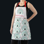 Christmas teacher rainbow nice list cute gift apro apron<br><div class="desc">Christmas rainbow teachers are always on the nice list cute apron gift.</div>