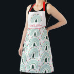 Christmas teacher rainbow nice list cute gift apron<br><div class="desc">Christmas rainbow teachers are always on the nice list cute apron gift.</div>