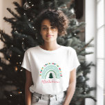 Christmas teacher rainbow nice list cute gift T-Shirt<br><div class="desc">Christmas rainbow teachers are always on the nice list cute t-shirt gift.</div>