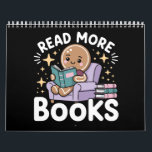 Christmas Teacher Read More Books Funny  Calendar<br><div class="desc">Christmas Teacher Read More Books Funny</div>