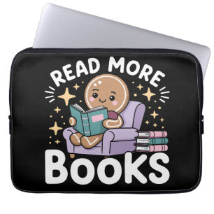 Christmas Teacher Read More Books Funny  Laptop Sleeve