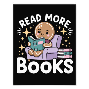 Christmas Teacher Read More Books Funny Photo Print