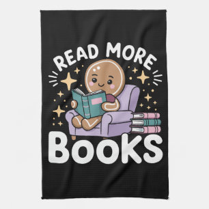 Christmas Teacher Read More Books Funny  Tea Towel