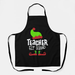 Christmas teacher, teacher elf squad apron