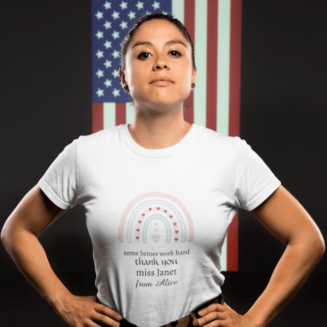 Christmas Teacher Thank You personalised Hero Gift Tri-Blend Shirt (Creator Uploaded)