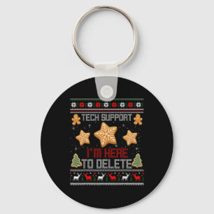 Christmas Tech Support I'm Here To Delete Your Coo Key Ring