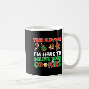 Christmas Tech Suprt Delete Cookies Funny Xmas Men Coffee Mug