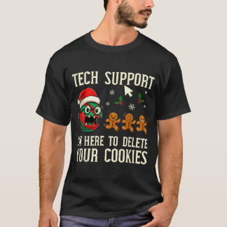 Christmas Tech Suprt Here To Delete Cookies It Men T-Shirt