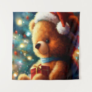 Christmas Teddy Bear 3 Tapestry