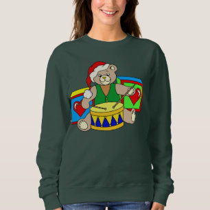 Christmas Teddy Bear Festive Holiday Art Sweatshirt