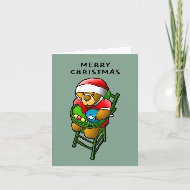 Christmas Teddy Bear Holiday Card (Front)