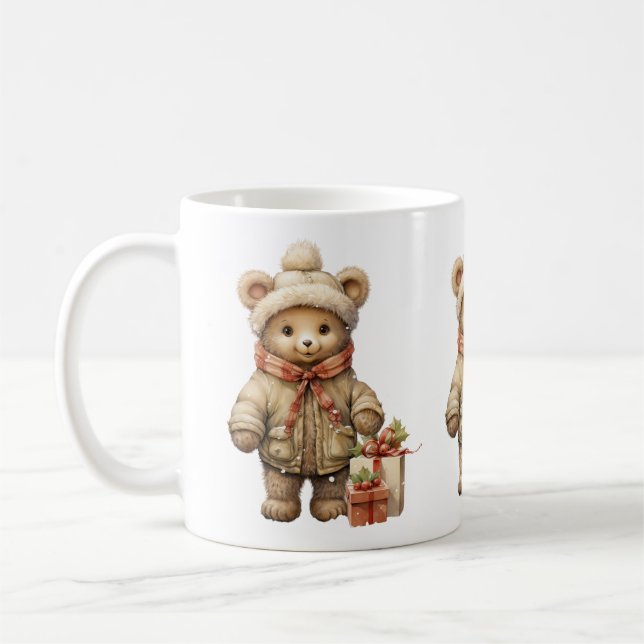 Christmas Teddy Bear Mug (Left)
