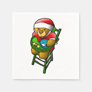 Christmas Teddy Bear Napkin
