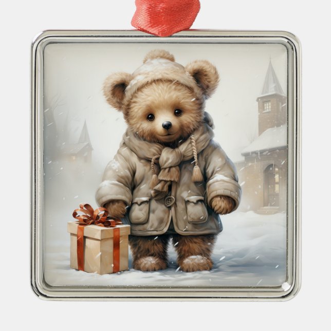 Christmas Teddy Bear Ornament (Front)