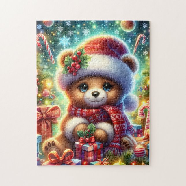 Christmas Teddy Bear Puzzle (Vertical)