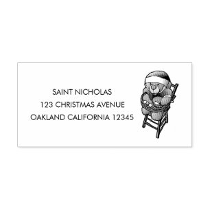 Christmas Teddy Bear Self-inking Stamp