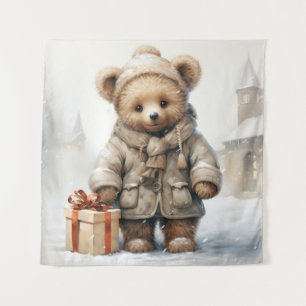 Christmas Teddy Bear Tapestry