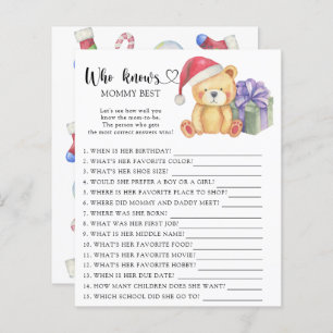 Christmas Teddy Bear - Who knows mummy best