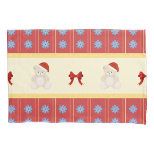 Christmas Teddy Pillowcase