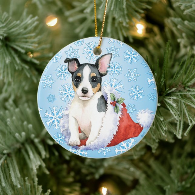 Christmas Teddy Roosevelt Terrier Ceramic Tree Decoration (Tree)