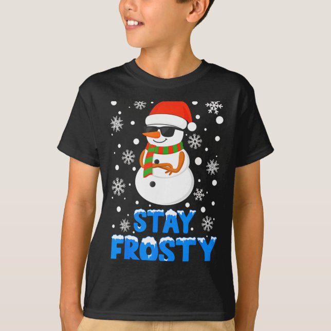 Christmas Tee Funny Frosty Xmas Cool Snowman Women (Front)