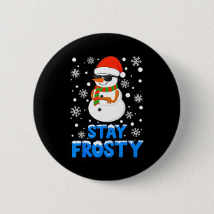 Christmas Tee Funny Frosty Xmas Cool Snowman Women 6 Cm Round Badge