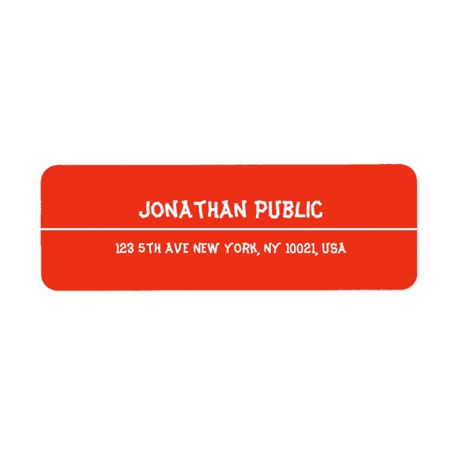 Christmas Template Handwritten Red Return Address (Front)