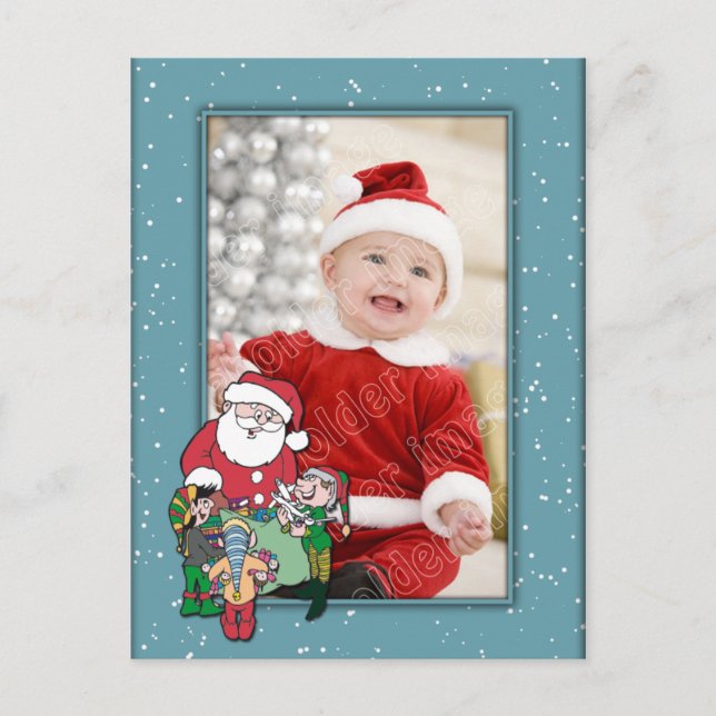 Christmas Template with Santa and Elf (Front)
