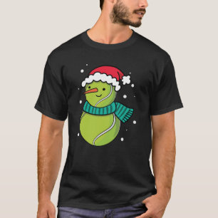 Christmas Tennis Ball Santa Hat T-Shirt