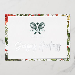 Christmas Tennis Club Members Greetings Silver