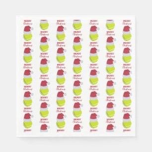 Christmas Tennis Sports Ball Holiday Napkin