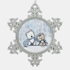 Christmas Terriers Westie & Yorkie Ornament