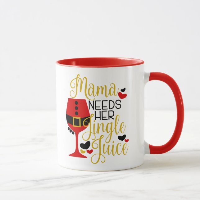 Christmas text background mug (Right)