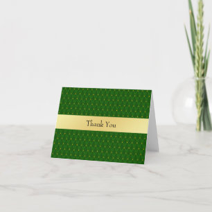 Christmas Thank You Red and Gold Trees Card