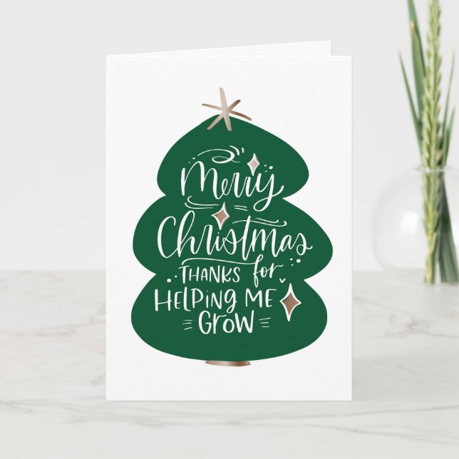 Christmas Thank You Teacher Card (Front)