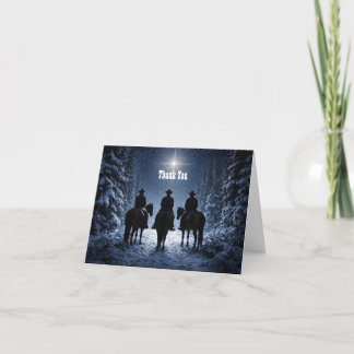 Christmas Thank You with Cowboys Snow Card