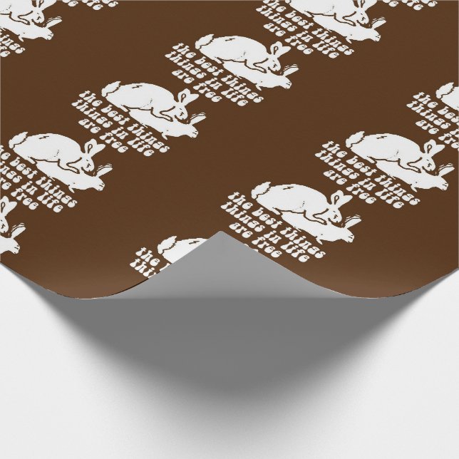 Christmas THE BEST THINGS IN LIFE ARE FREE humor Wrapping Paper (Corner)