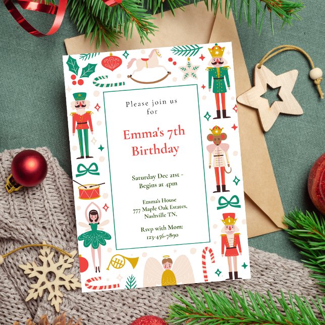 Christmas The Nutcracker Birthday Invitation (Creator Uploaded)