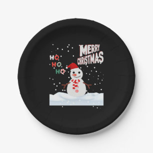 Christmas The Snowman Paper Plates