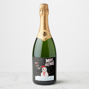 Christmas The Snowman Sparkling Wine Label
