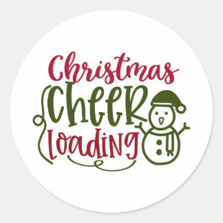 Christmas Theme: Christmas Cheer Loading Classic Round Sticker