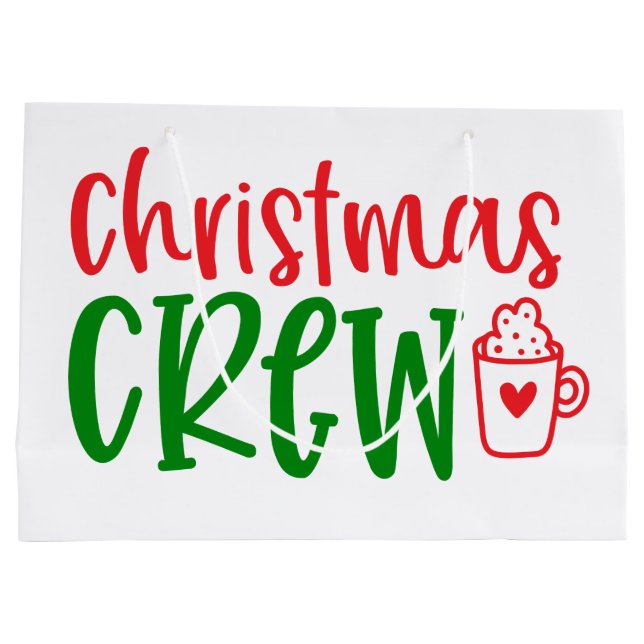 Christmas Theme: Christmas Crew  Large Gift Bag (Back)