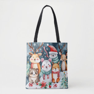 Christmas theme Christmas cute animals Tote Bag