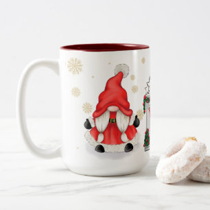 Christmas Theme Christmas Gnome Two-Tone Coffee Mug
