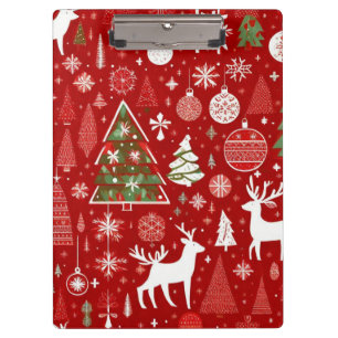 Christmas theme Christmas trees snowflake Clipboard